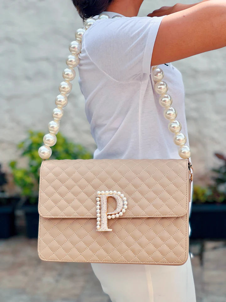 Cream outlet quilted bag