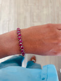 Tear Drop & Ruby Diamond Crystal Bracelet by Prerto — Indian & Arab wedding jewellery