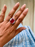 Baguette Ruby Dimonte Cocktail Ring by Prerto — Indian & Arab wedding jewellery