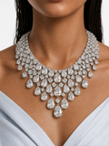 Ruby Infinite Orchid Diamond Necklace Set (ketting en oorbellen)