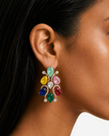 Samaira Candy Multicolor Teardrop Statement Earrings