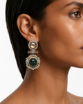 Amani Mint Polki Kundan Diamond-Like Zircon Statement Earrings