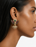 Aquila Emerald Eagle Diamond-Like Zircon Earrings