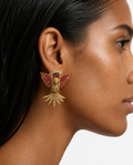Aquila Ruby Eagle Diamond-Like Zircon Earrings