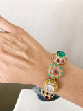 Sorel Multicolour Kundan with Diamond Detailing Bracelet