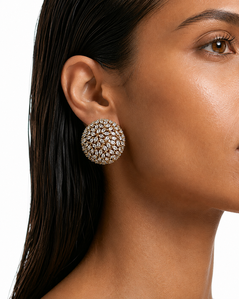 Ruhana Diamond Dome Studs