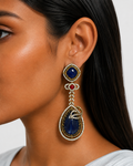 Suki Sapphire & Ruby Diamond Drop Earrings