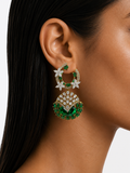 Emerald Bloom Statement Earrings