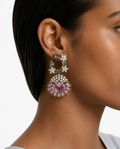 Blush Bloom Statement Earrings