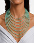 Sylvara Jade Multi Layer Beaded Statement Necklace