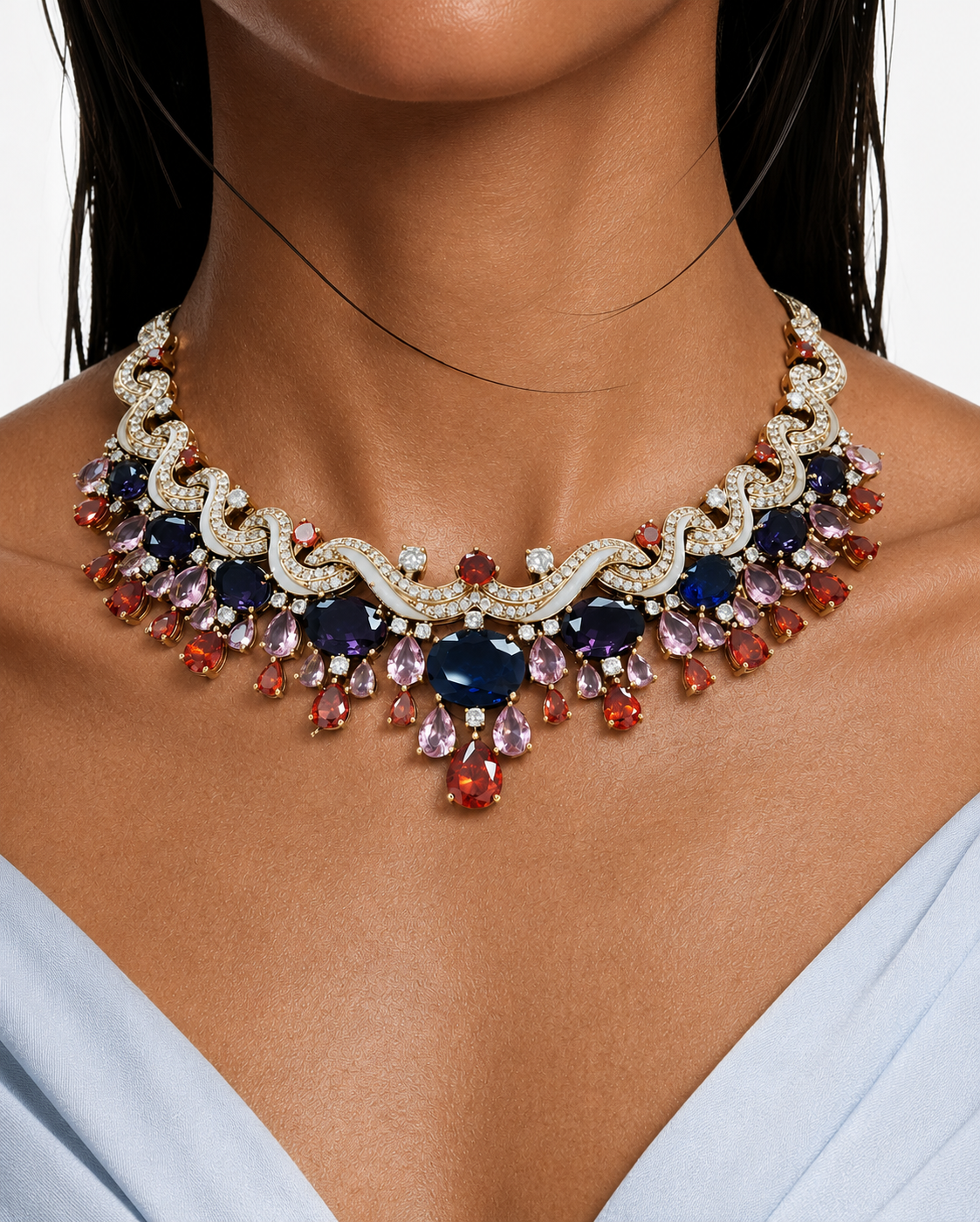 Midnight Royale Necklace Set (Necklace & Earrings)