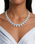 Milly Diamond Teardrop Diamond-Like Zircon Necklace Set – Necklace & Earrings