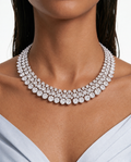 Faye Pear Drop Diamond-Like Zircon Necklace Set – Necklace & Earrings