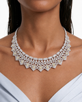 Romy Citrine Pear Diamond-Like Zircon Necklace Set – Necklace & Earrings