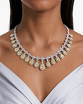 Kiki Citrine Pear Drop Diamond-Like Zircon Necklace Set – Necklace & Earrings