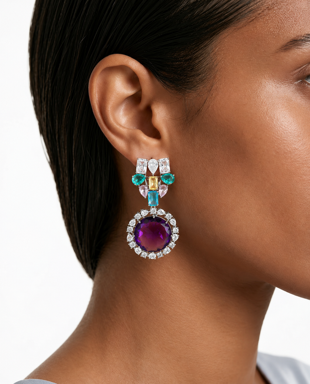 Juego de collar Ramona Ruby Diamond (collar y aretes)