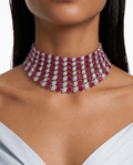 Hart Emeralds & Diamond Necklace Set (ketting en oorbellen)