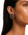 Ruhana Multicolor Dome Stud Earrings