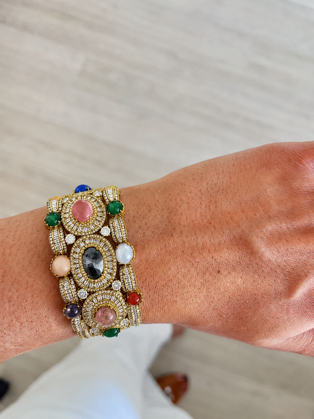 Sora Multicolor Diamond Kada Bracelet