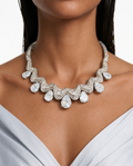 Willa Diamond-Like Zircon Pear Drop Necklace Set – Necklace & Earrings