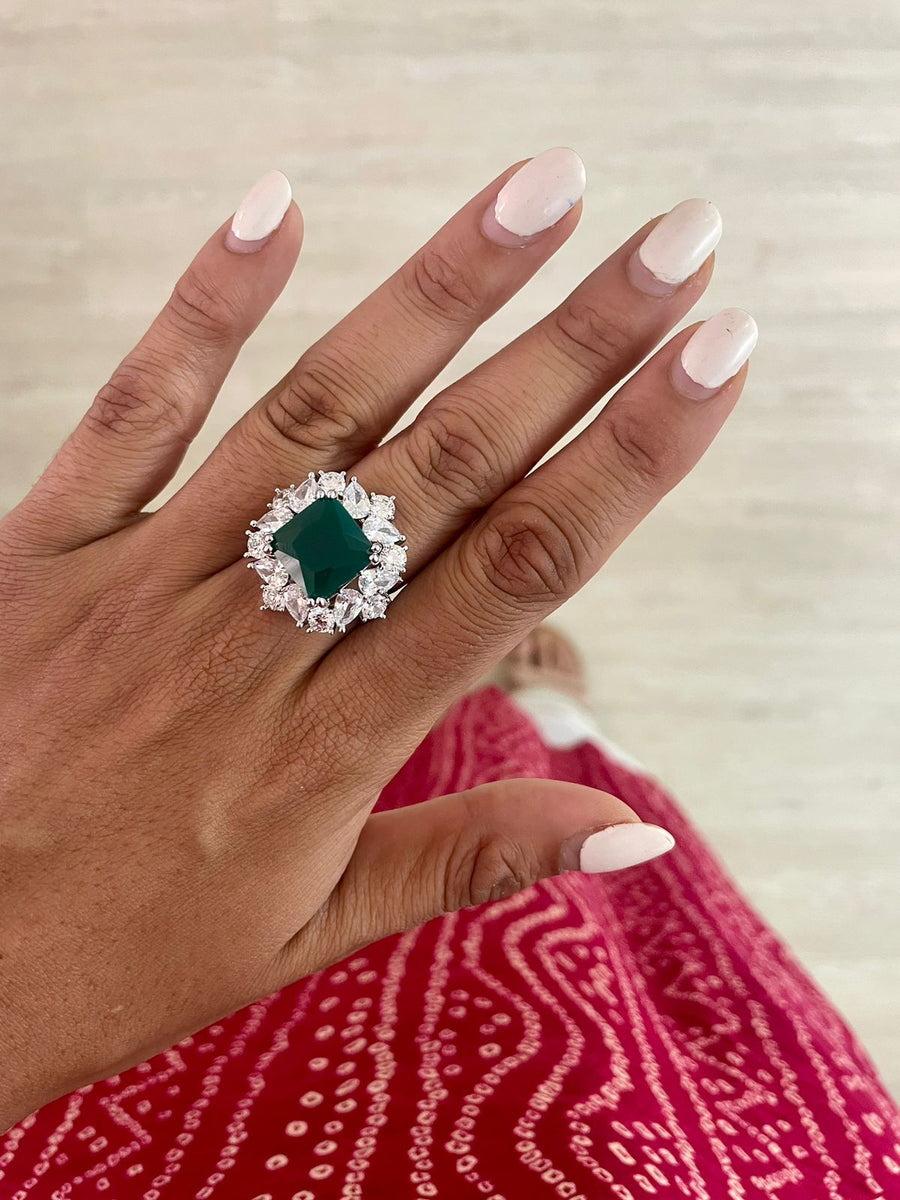 Cubic Emerald Dimonte Ring