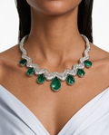 Willa Emerald 类钻锆石梨形项链套装 – 项链和耳环