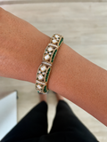 Ruva Emerald Polki Kundan-armbanden (set van 2)