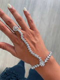 FloraVine Diamond Cascade Haath Phool Hand Harness by Prerto — Indian bridal jewellery
