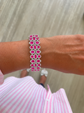 Elva Ruby diamantachtige zirkoon bloemenarmband