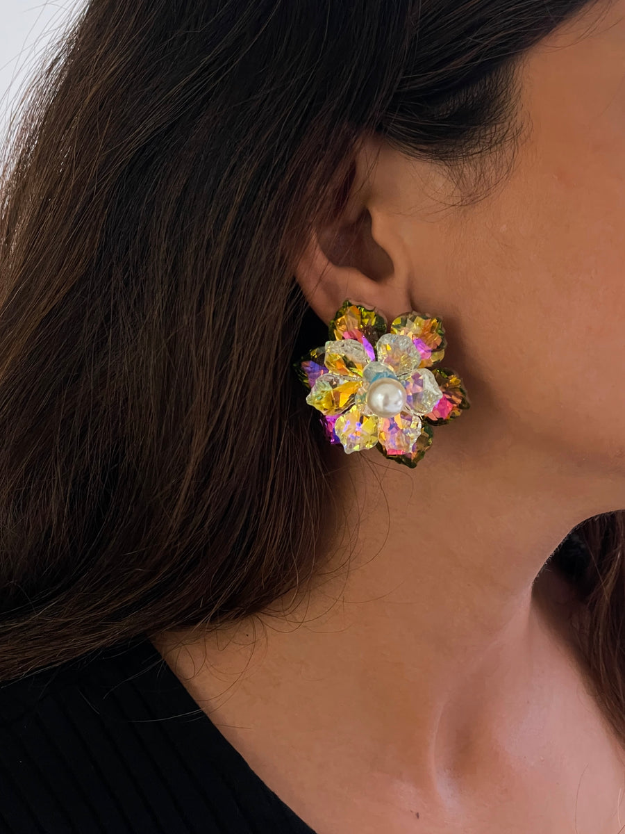 Betoverde regenboog Rainbow Floral Studs