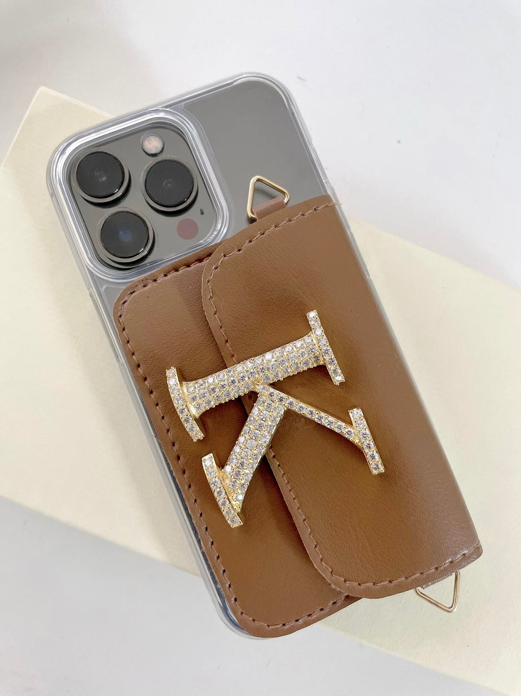Personalised Brown Sling Case OnePlus by Prerto — worn on model