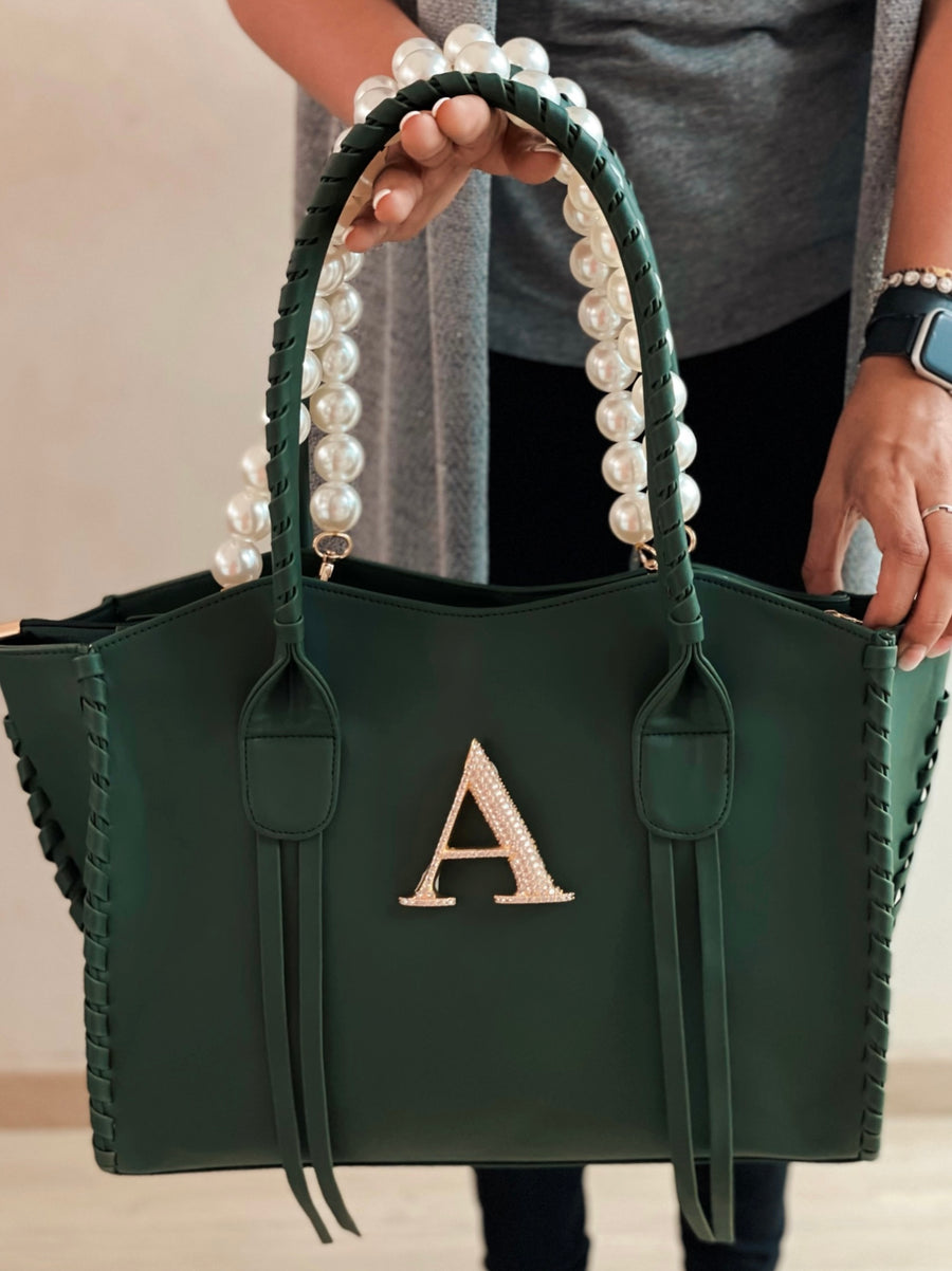 Bolsa de bolso verde personalizada Lazo