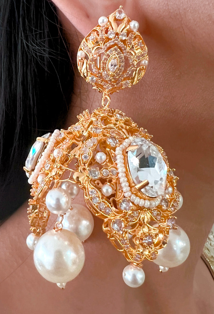 Ibaadat Pearl Diamond Earrings