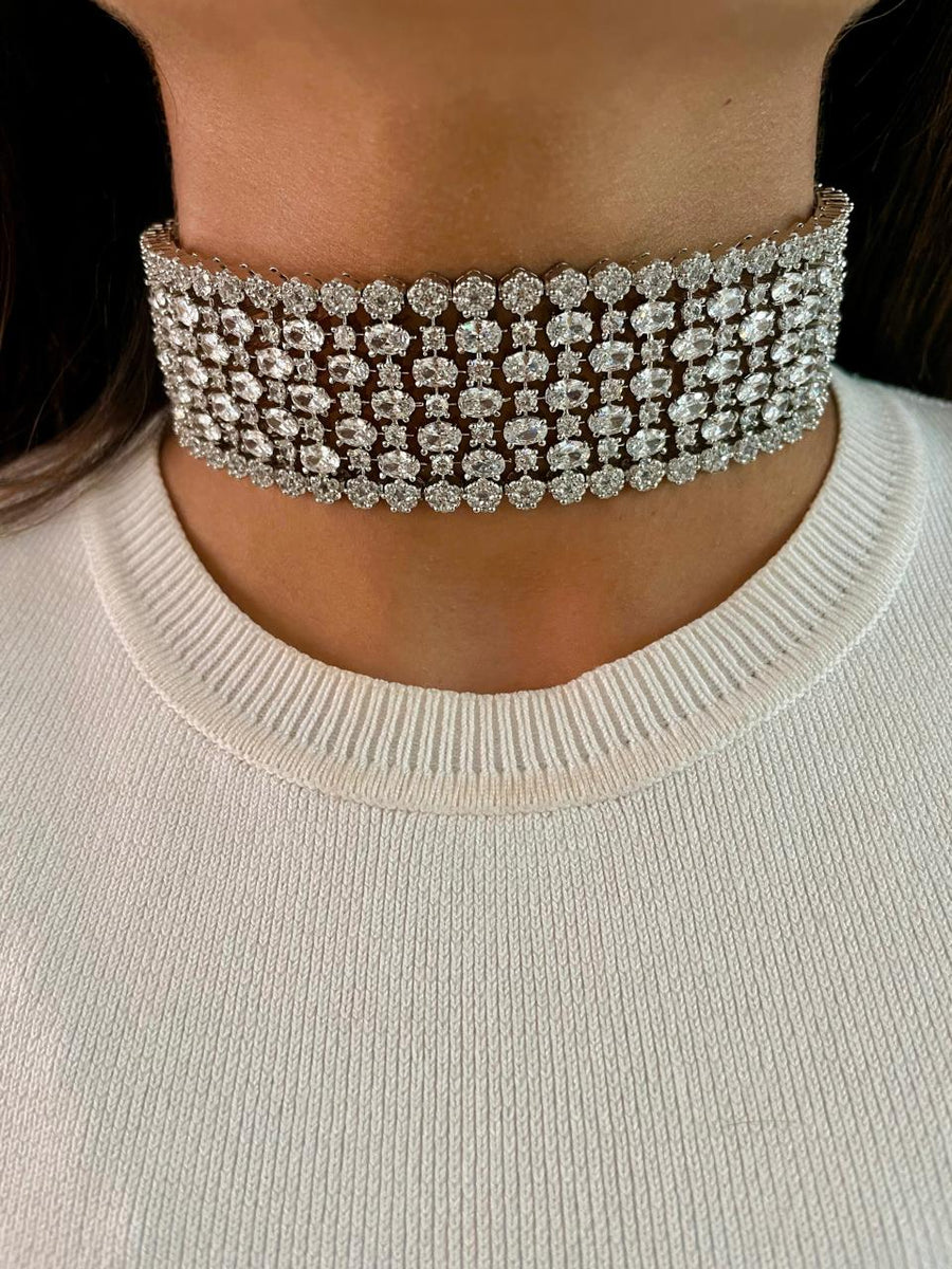 Megan Dimonte Choker (Necklace, Ring & Bracelet & Earrings)