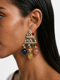 Lola Multicolour Drop Statement Earrings