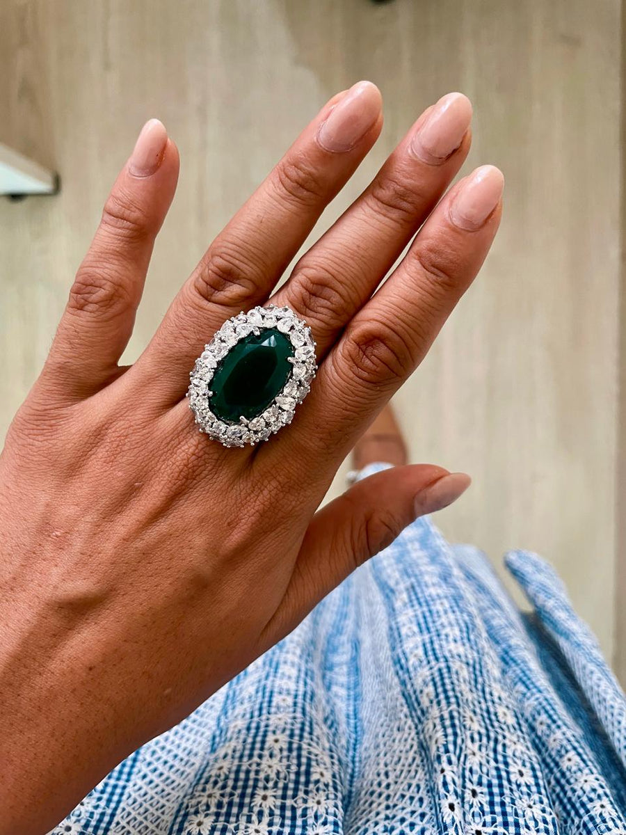 Oval Emerald Dimonte Vintage Ring