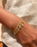 Personalised Diamond Studded Name Bracelet by Prerto — gifting jewellery