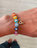 Personalised Brighter than the Rainbow Single Letter Bracelet by Prerto — gifting jewellery