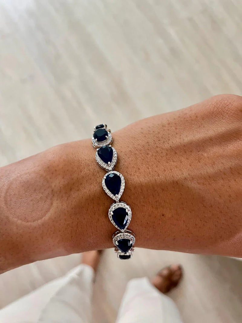 Maharani Ramona & Heart Sapphire Diamond Duo Necklace Set — styled view — Prerto