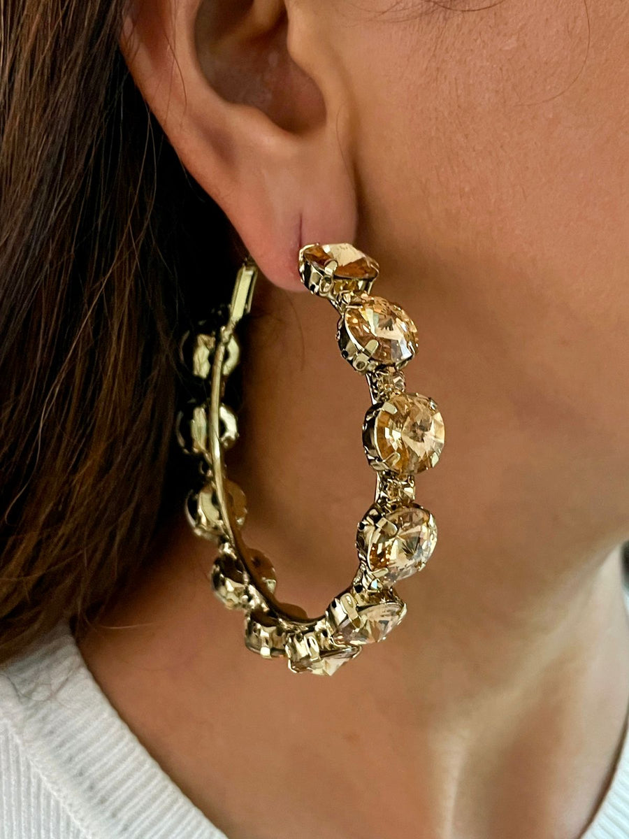 Champagne Dimonte Hoops Earrings