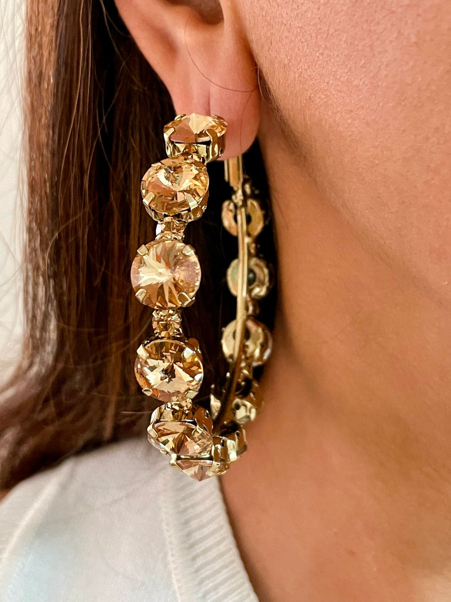 Champagne Dimonte Hoops Earrings