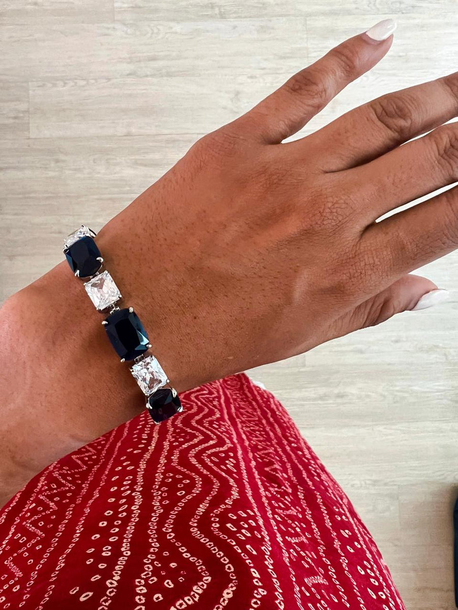 Pulsera de tenis de Victoria esmeralda Dimonte