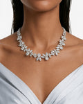 The Ivy Diamond-Like Zircon Statement Necklace Set (Necklace & Earrings)