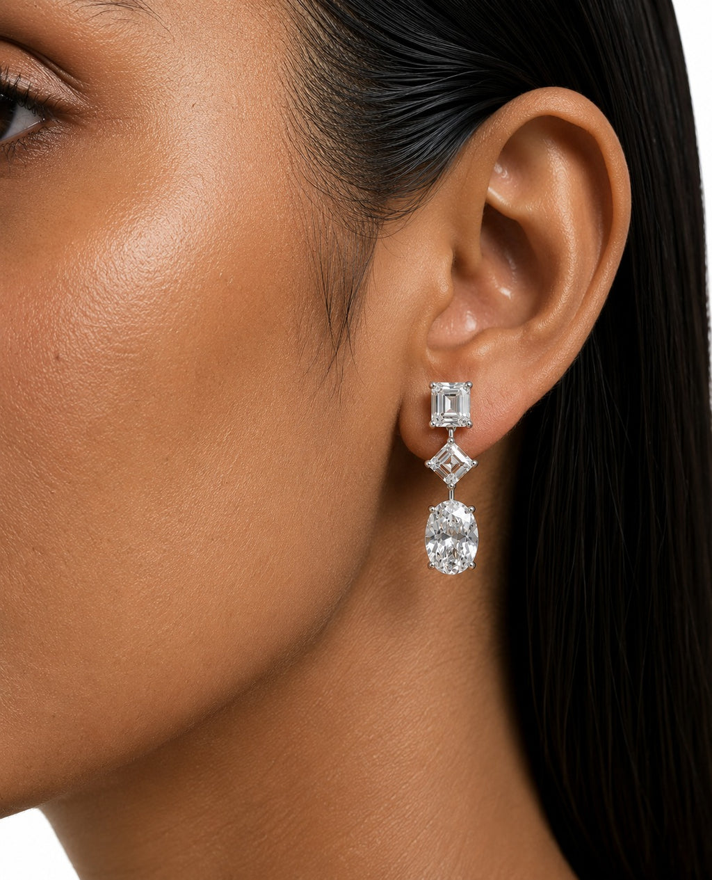 The Adore Necklace Diamond-Like Zircon Statement Necklace Set (Necklace & Earrings)
