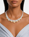 Citrine Elara Diamond-Like Zircon Necklace Set (Necklace & Earrings)