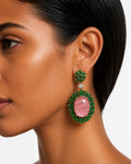 Aylin Pink & Zircon Statement Earrings
