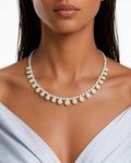 Naeva Citrine Drops Diamond-Like Zircon Necklace Set – Necklace & Earrings