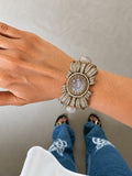 Lepis Noor Kundan Polki Cuff Bracelet