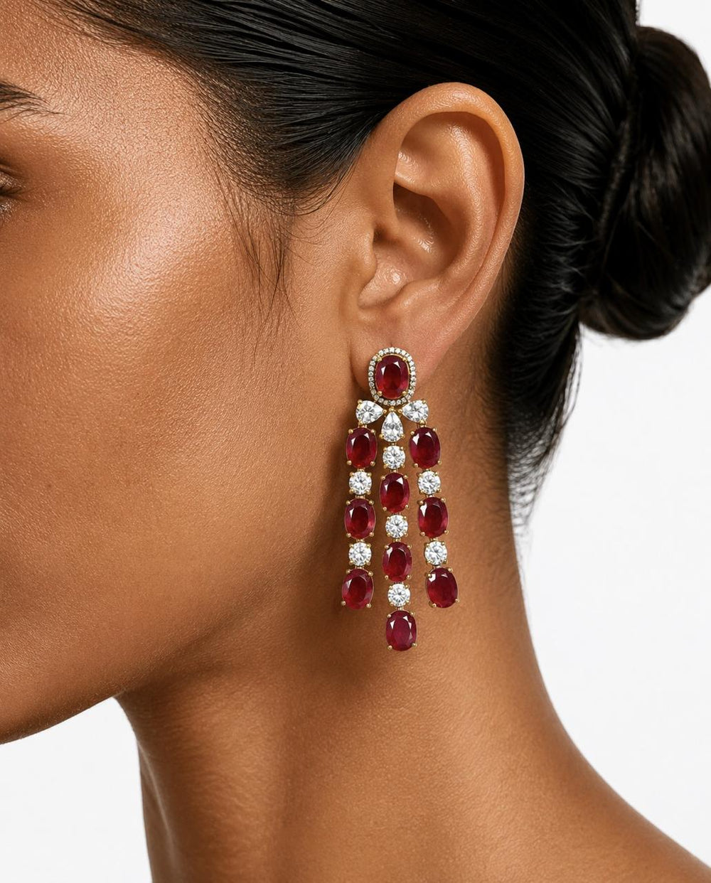 Set de citrina de narciso (aretes y collar)