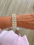 Pulsera floral de circonitas con forma de diamante y citrino Elva